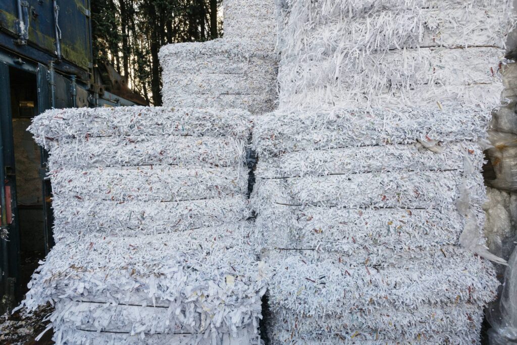 Paper shredding plant