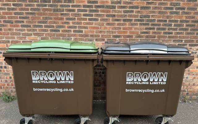 New Brown 100% Recycled Plastic Waste Bins