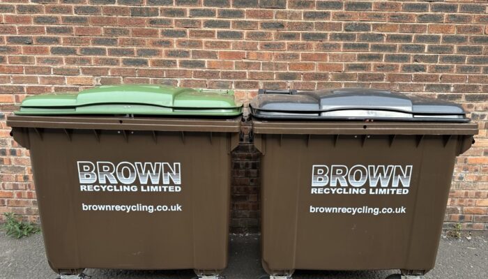 New Brown 100% Recycled Plastic Waste Bins