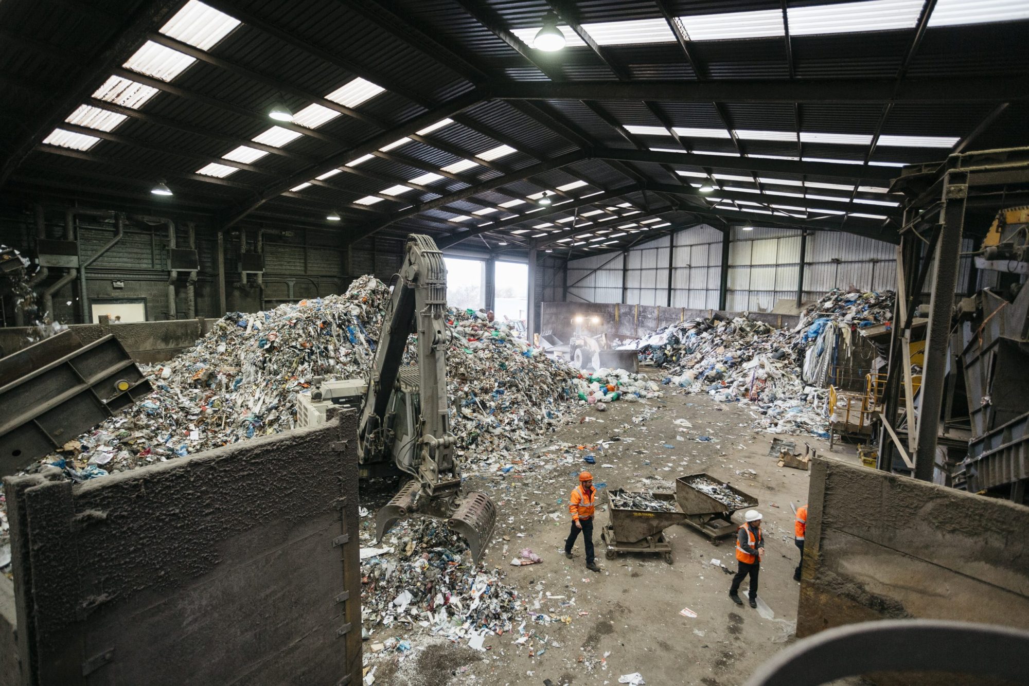 Brown Recycling waste management plant