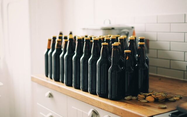 Brown glass bottles