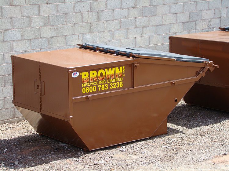 Brown Recycling small skip