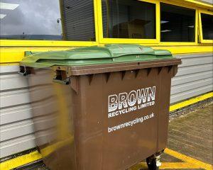 Brown recycling trade bin