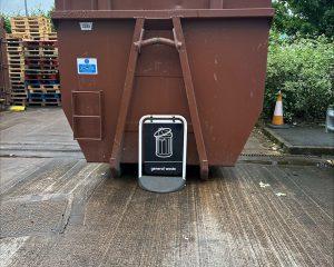 large general waste skip - Brown recycling