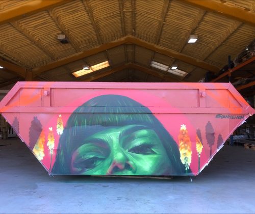 skip art - Brown recycling