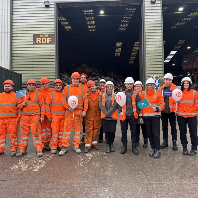 best companies big reveal day with employees - Brown recycling