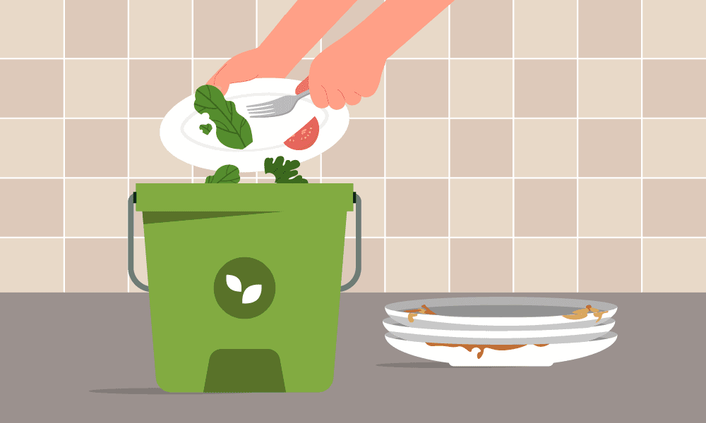 recycling food waste graphic