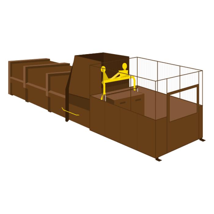 static compactor with bin lift - Brown recycling