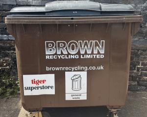 Tigerbite trade waste bin - Brown recycling