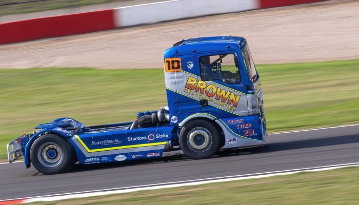Jake evans trucksport sponsored by Brown recycling