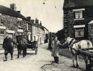 Members of the Brown family transporting coal through Werrington, circa 1926.