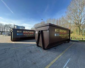 brown recycling commercial waste bin - solidor case study